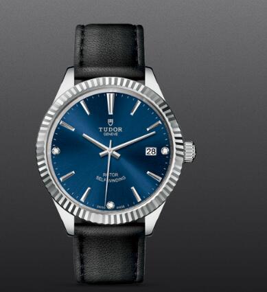 Tudor Style Swiss Fake Watch 38mm steel case diamond-set dial m12510-0029
