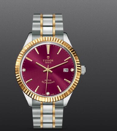 Fake Tudor Style Swiss Watch m12513-0015 38mm steel case diamond-set dial