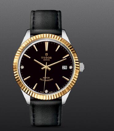 Fake Tudor Style Swiss Watch 38MM steel case diamond-set dial m12513-0022