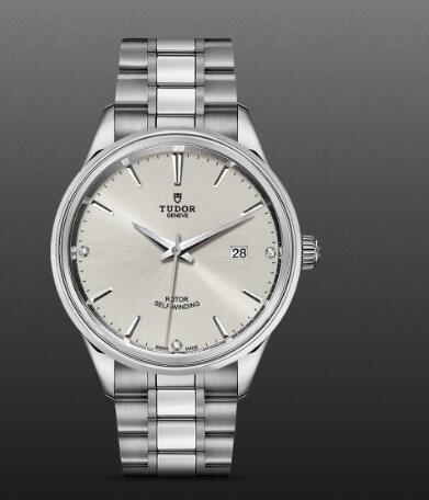 Replica Tudor Style Swiss Watch 41MM Steel Case diamond-set dial m12700-0003