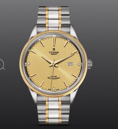 Replica Tudor Style Swiss Watch 41mm steel case diamond-set dial m12703-0004