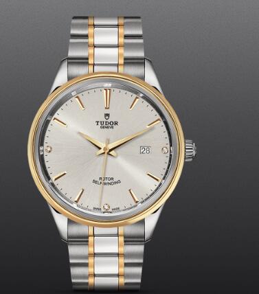 Replica Tudor Style Swiss Watch 41mm steel case diamond-set dial m12703-0005