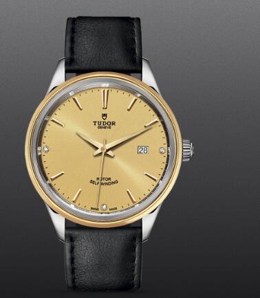 Replica Tudor Style Swiss Watch 41mm steel case diamond-set dial m12703-0010