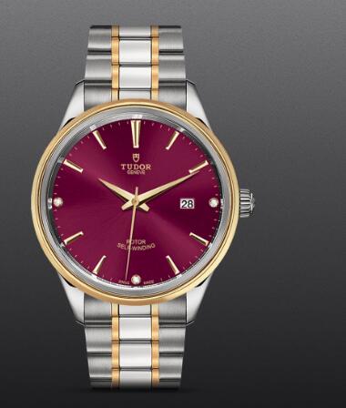 Replica Tudor Style Swiss Watch 41mm steel case diamond-set dial m12703-0015