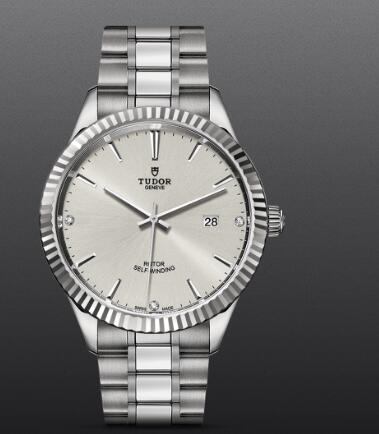 Replica Tudor Style Swiss Watch 41MM Steel Case diamond-set dial m12710-0007