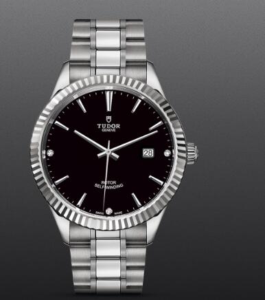 Replica Tudor Style Swiss Watch 41MM Steel Case diamond-set dial m12710-0009