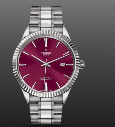 Tudor Style Swiss Replica Watch 41mm steel case burgundy dial m12710-0015