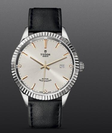 Tudor Style Swiss Replica Watch 41mm steel case diamond-set dial m12710-0026