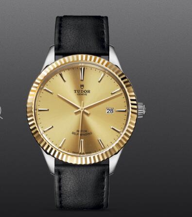 Replica Tudor Style Swiss Watch 41MM Steel Case Yellow Gold Bezel m12713-0017