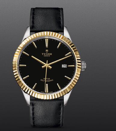 Replica Tudor Style Swiss Watch 41mm steel case yellow gold bezel m12713-0019