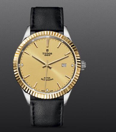 Replica Tudor Style Swiss Watch 41MM Steel Case Diamond-Set Dial m12713-0020