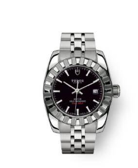 Tudor Classic Date Watch Replica 28 mm steel case Black dial m22010-0001