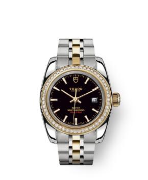 Tudor Classic Date Watch Replica 28 mm steel case Diamond-set bezel m22023-0007