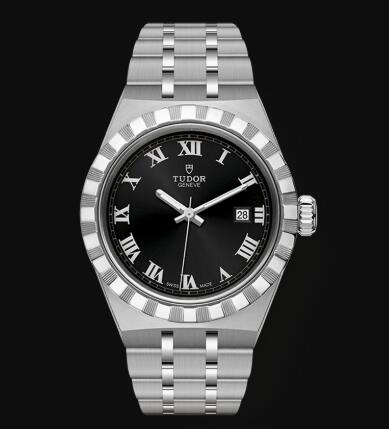 New Tudor Royal Watch Cheap Price 28 mm steel case Black dial Replica watch m28300-0003