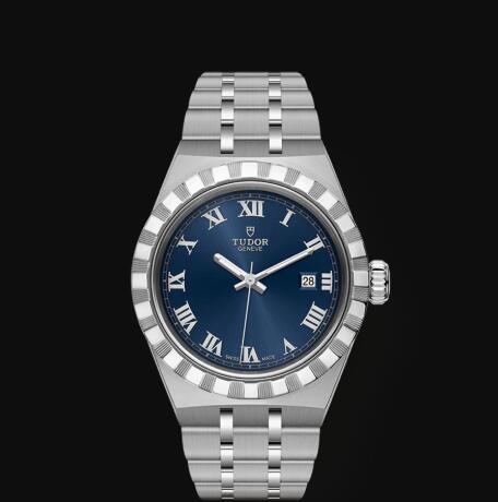 New Tudor Royal Watch Cheap Price 28 mm steel case Blue dial Replica watch m28300-0006