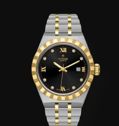 New Tudor Royal Watch Cheap Price 28 mm steel case Diamond-set dial Replica watch m28303-0005