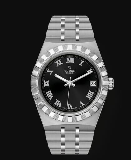 New Tudor Royal Watch Cheap Price 34 mm steel case Black dial Replica watch m28400-0003