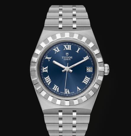 New Tudor Royal Watch Cheap Price 34 mm steel case Blue dial Replica watch m28400-0006