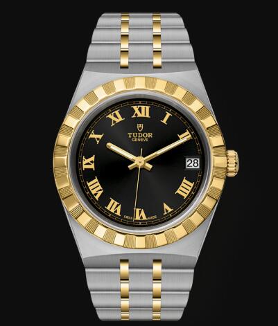 New Tudor Royal Watch Cheap Price 34 mm steel case Yellow gold bezel Replica watch m28403-0003 New Tudor Royal Watch Cheap Price 34 mm steel case Yellow gold bezel Replica watch m28403-0003