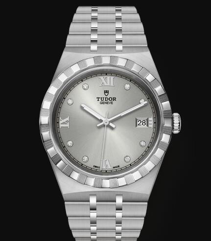 New Tudor Royal Watch Cheap Price 38 mm steel case Diamond-set dial Replica watch m28500-0002