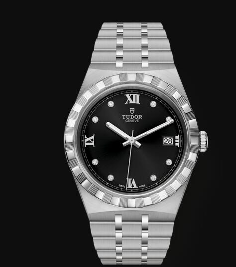 New Tudor Royal Watch Cheap Price 38 mm steel case Diamond-set dial Replica watch m28500-0004