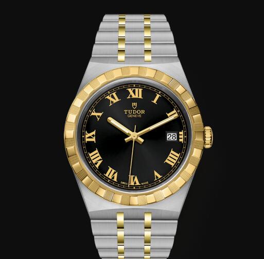 New Tudor Royal Watch Cheap Price 38 mm steel case Yellow gold bezel Replica watch m28503-0006