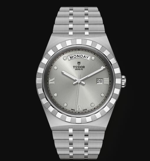New Tudor Royal Watch Cheap Price 41 mm steel case Diamond-set dial Replica watch m28600-0002