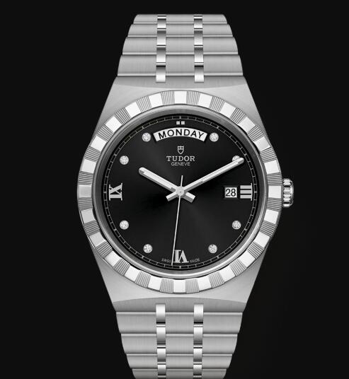 New Tudor Royal Watch Cheap Price 41 mm steel case Diamond-set dial Replica watch m28600-0004