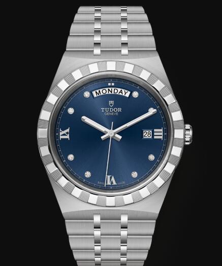 New Tudor Royal Watch Cheap Price 41 mm steel case Diamond-set dial Replica watch m28600-0006