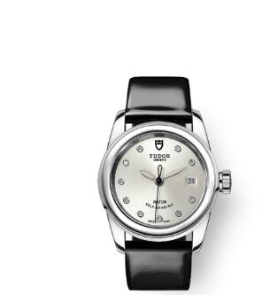 Cheap Tudor Glamour Date Review Replica Watch 26 mm steel case Diamond-set dial m51000-0019