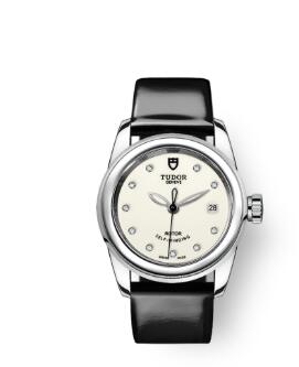 Cheap Tudor Glamour Date Review Replica Watch 26 mm steel case Diamond-set dial m51000-0030