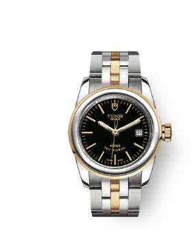 Cheap Tudor Glamour Date Review Replica Watch 26 mm steel case Steel and yellow gold bezel m51003-0008