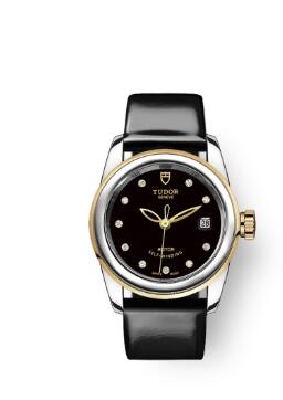 Cheap Tudor Glamour Date Review Replica Watch 26 mm steel case Diamond-set dial m51003-0023