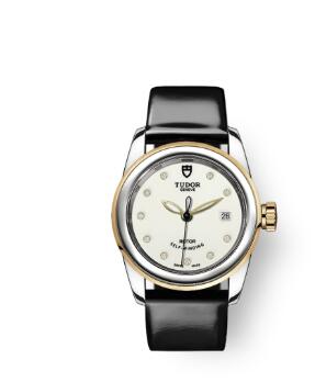 Cheap Tudor Glamour Date Review Replica Watch 26 mm steel case Diamond-set dial m51003-0028