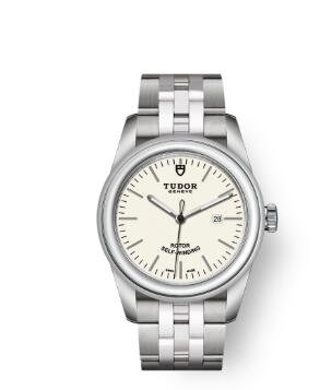 Cheap Tudor Glamour Date Review Replica Watch 31 mm steel case Opaline dial m53000-0079