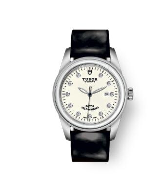 Cheap Tudor Glamour Date Review Replica Watch 31 mm steel case Diamond-set dial m53000-0092