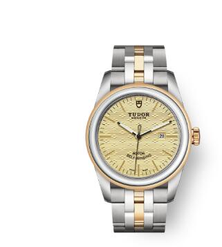 Cheap Tudor Glamour Date Review Replica Watch 31 mm steel case Steel and yellow gold bezel m53003-0003