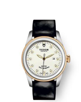 Cheap Tudor Glamour Date Review Replica Watch 31 mm steel case Diamond-set dial m53003-0078