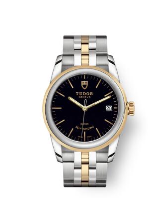 Cheap Tudor Glamour Date Review Replica Watch 36 mm steel case Steel and yellow gold bezel m55003-0007