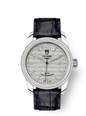 Cheap Tudor Glamour Date Day Review Replica Watch 39 mm steel case Silver dial m56000-0043