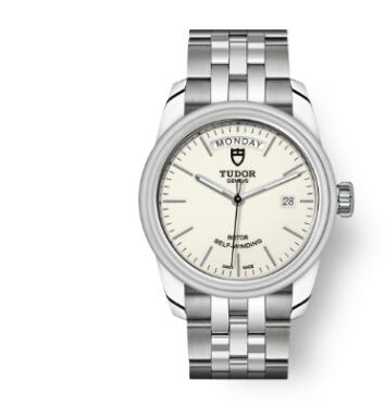 Cheap Tudor Glamour Date Day Review Replica Watch 39 mm steel case Opaline dial m56000-0181