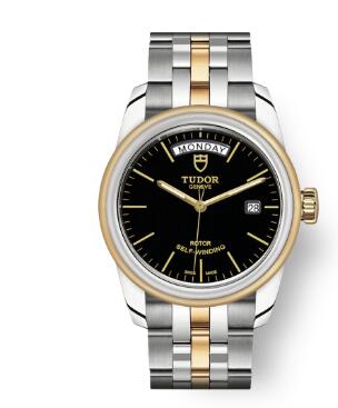 Cheap Tudor Glamour Date Day Review Replica Watch 39 mm steel case Steel and yellow gold bezel m56003-0007