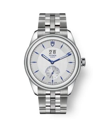 Buy Tudor Glamour Double Date Review Replica Watch for sale 42 mm steel case Opaline dial m57100-0001