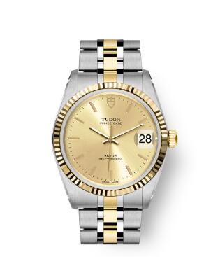 Buy Tudor Prince Date Replica Watch 34 mm steel case Yellow gold bezel m74033-0002