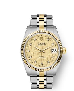 Buy Tudor Prince Date Replica Watch 34 mm steel case Diamond-set dial m74033-0005