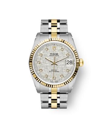 Buy Tudor Prince Date Replica Watch 34 mm steel case Diamond-set dial m74033-0006