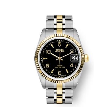 Buy Tudor Prince Date Replica Watch 34 mm steel case Yellow gold bezel m74033-0008