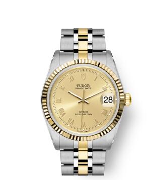 Buy Tudor Prince Date Replica Watch 34 mm steel case Yellow gold bezel m74033-0009