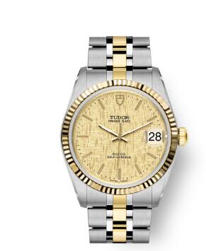 Buy Tudor Prince Date Replica Watch 34 mm steel case Yellow gold bezel m74033-0013