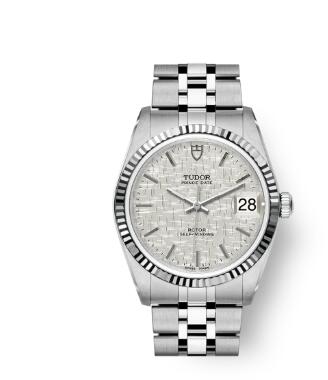 Buy Tudor Prince Date Replica Watch 34 mm steel case White gold bezel m74034-0002